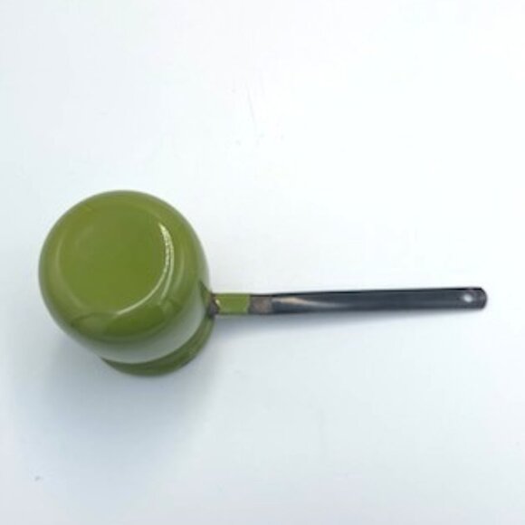 Vtg Turkish Coffee Pot Green Enamel Melting Pot - Picture 8 of 8